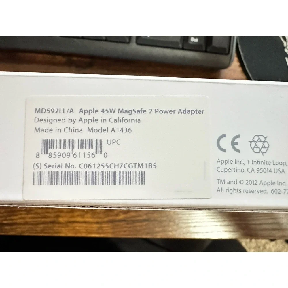45W magsafe 2 Power Adapter For Apple Macbook ac cable charger